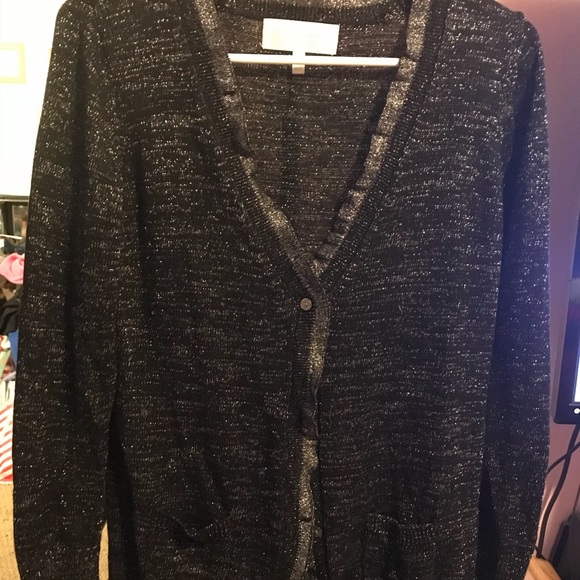 Victoria's Secret Dressy Black Sequined Cardigan GORGEOUS - Size M - Picture 7 of 12